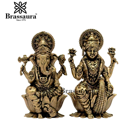 Brass Super Fine Lakshmi Ganesh Weight 0.100 kg & Height 2.5 Inch