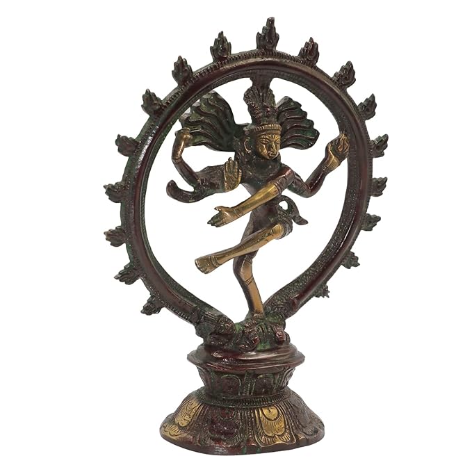 Brass Golden Finish Dancing Natraj God Idols for Home and Decor Height 24 cm Weight 1.7 gram