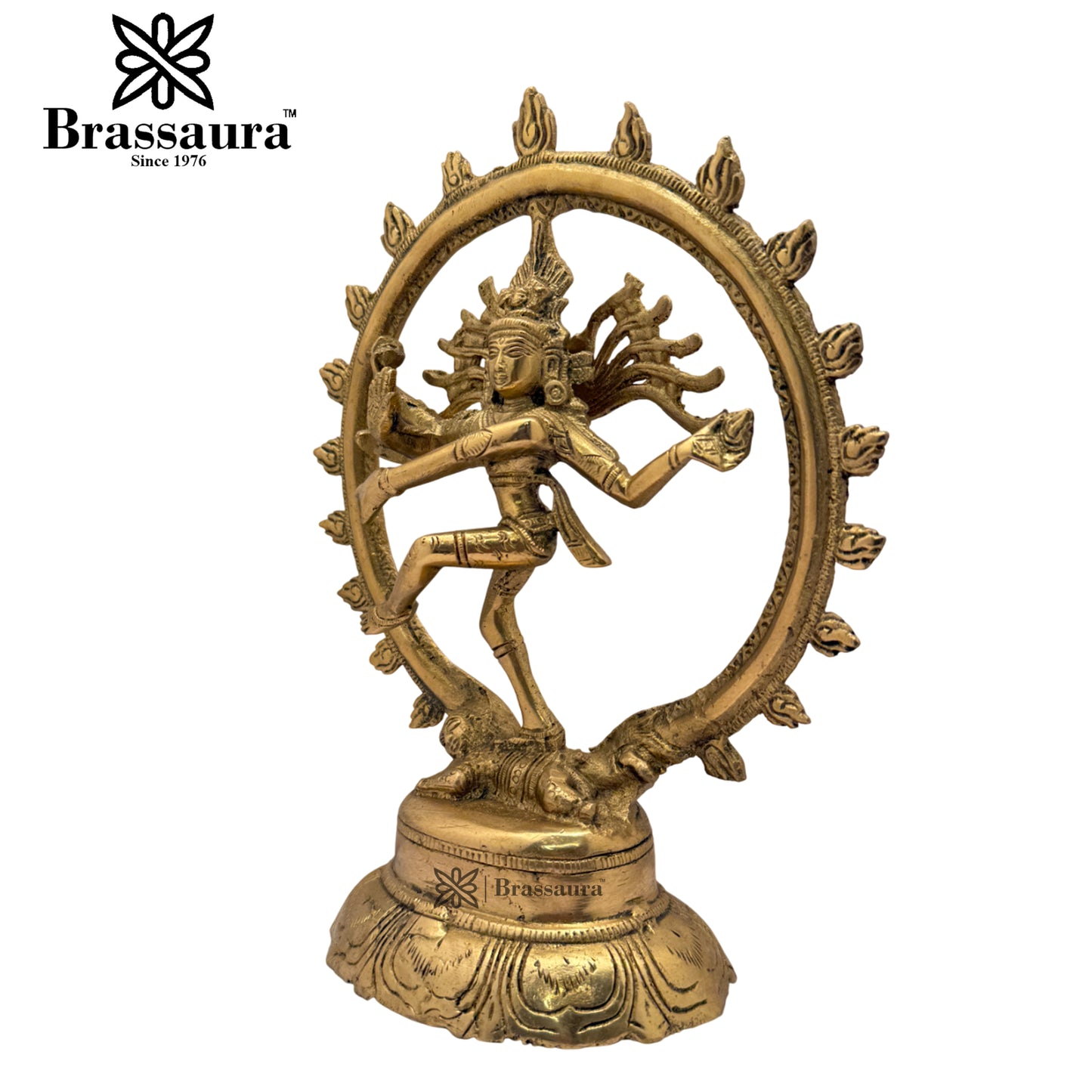 Brass Dancing Natraj Statue Weight 1.7 Kg And Height 9.5 Inch
