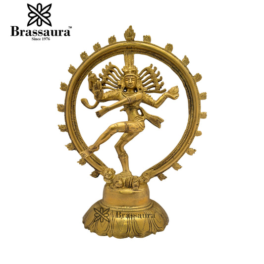 Brass Dancing Natraj Statue Weight 2.2 Kg And Height 11.5 Inch