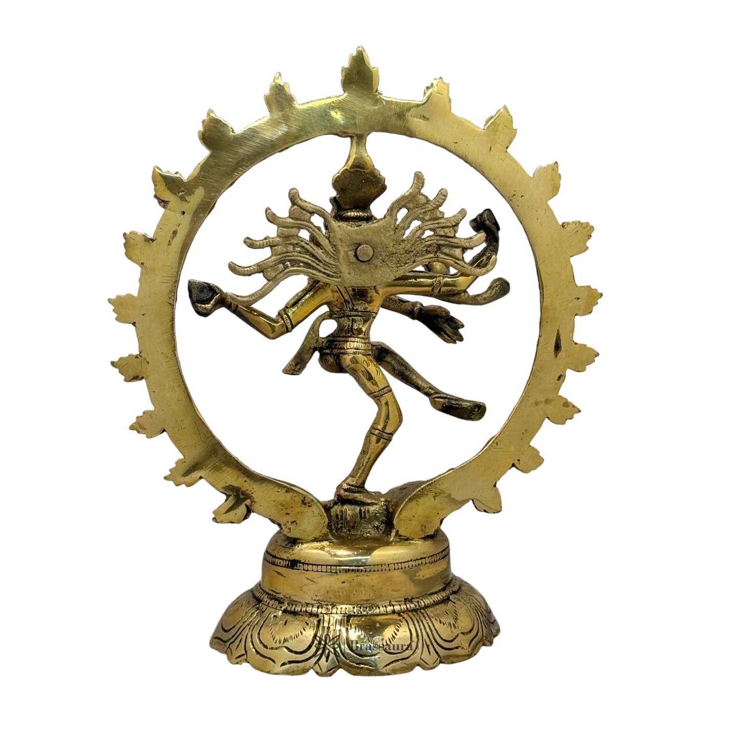 Brass Golden Finish Dancing Natraj God Idols for Home and Decor Height 24 cm Weight 1.7 gram