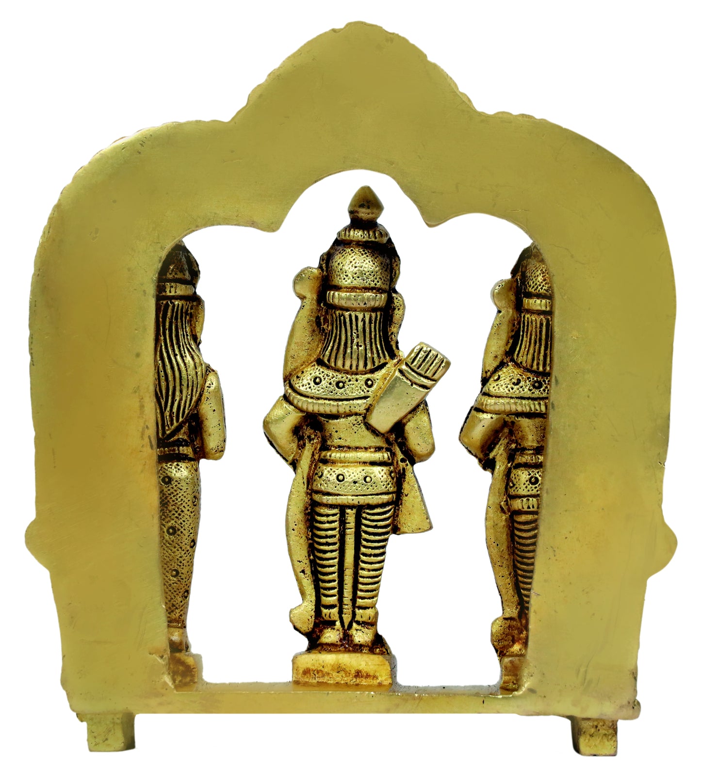 Brass Ram Darbar with Sita Laxman Hanuman Idol Statue Height 19 cm Weight 960 Gram