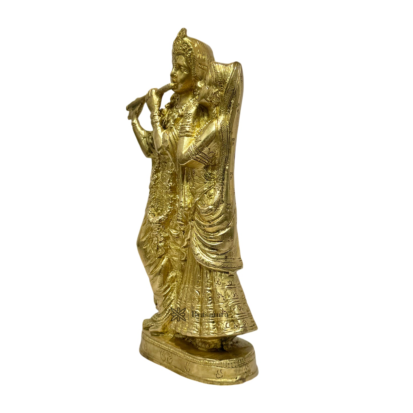 Brass Radha Krishna Murti Quality for Home Office Decor Temple Mandir Weight 1.5 Kg Height 23 cm