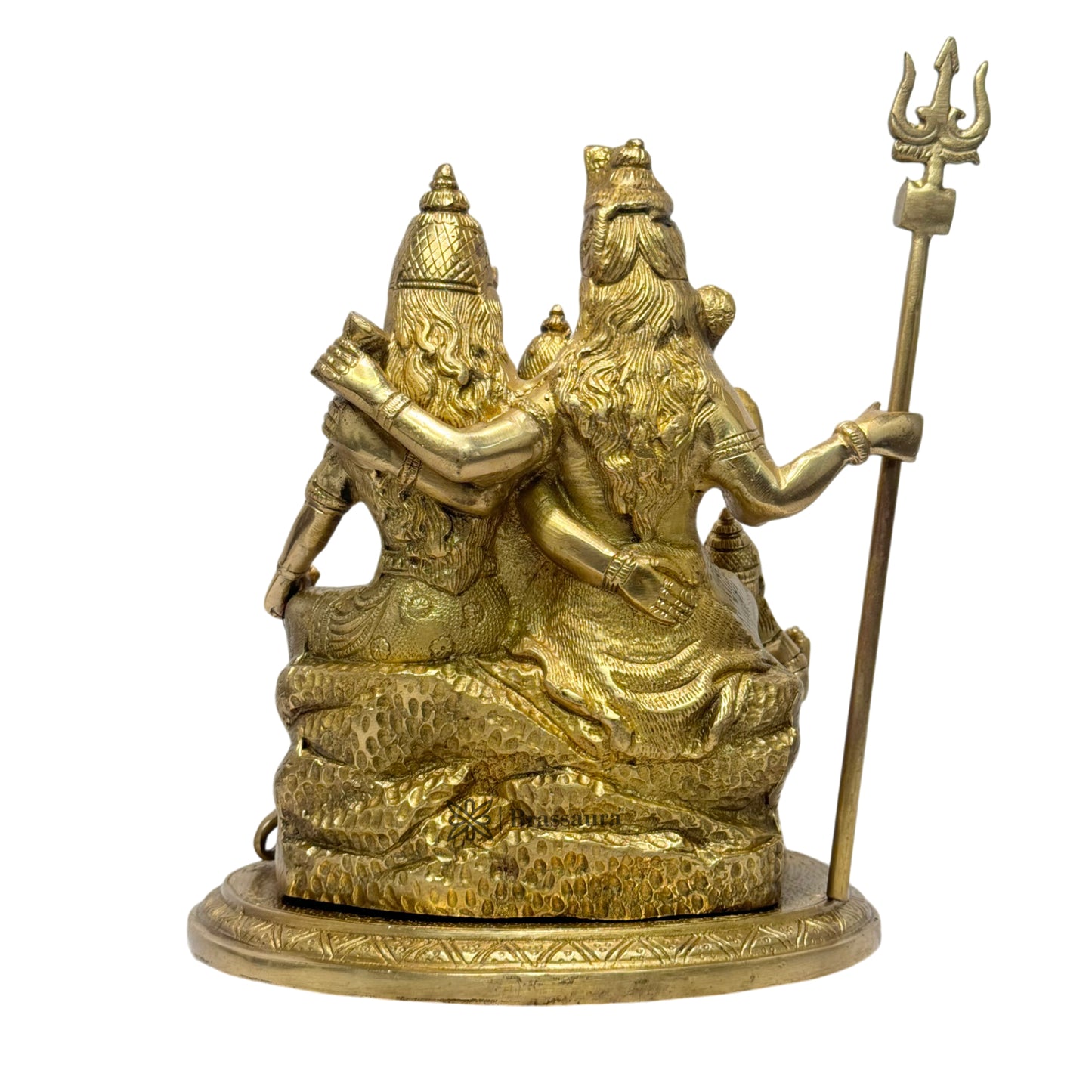 Brass Golden Shiv parivaar Murti for Home and Decor Height 30 cm Weight 5 Kg