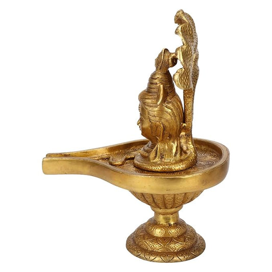 Brass Shivalinga Murti for Home and Decor Height 28 cm Weight 2.5 Kg