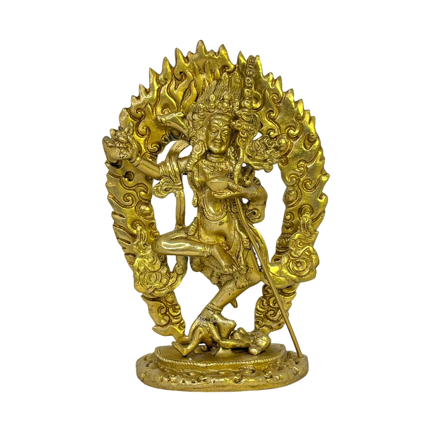 Brass Vajravarahi Traditionally Hand Carved Statue for Home and Decor Height 23 cm Weight 1.1 Kg