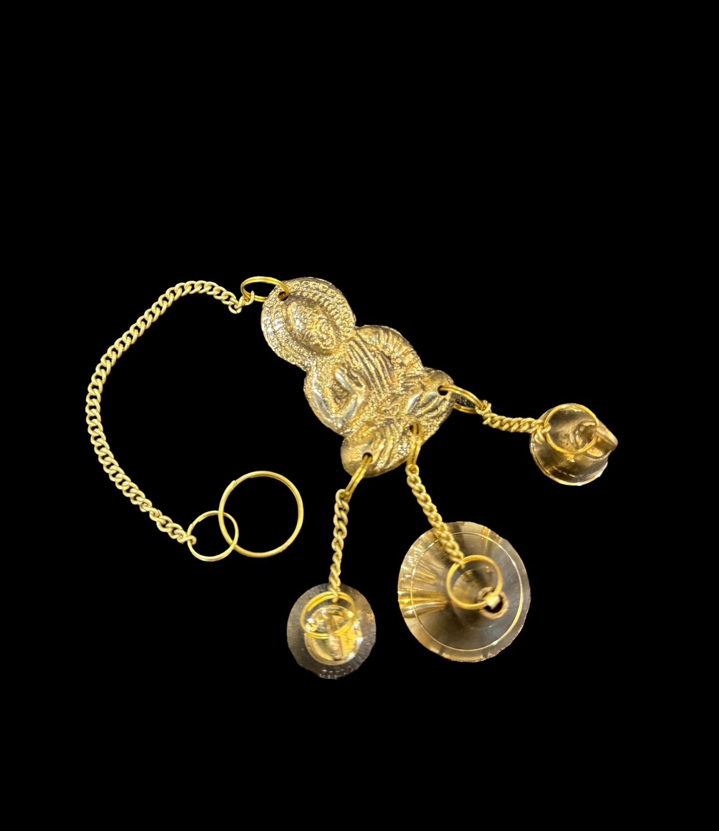 Brassaura™ Brass Buddha Wall Hanging – Height 10 Inches & Weight 80 Grams | Spiritual Home Décor