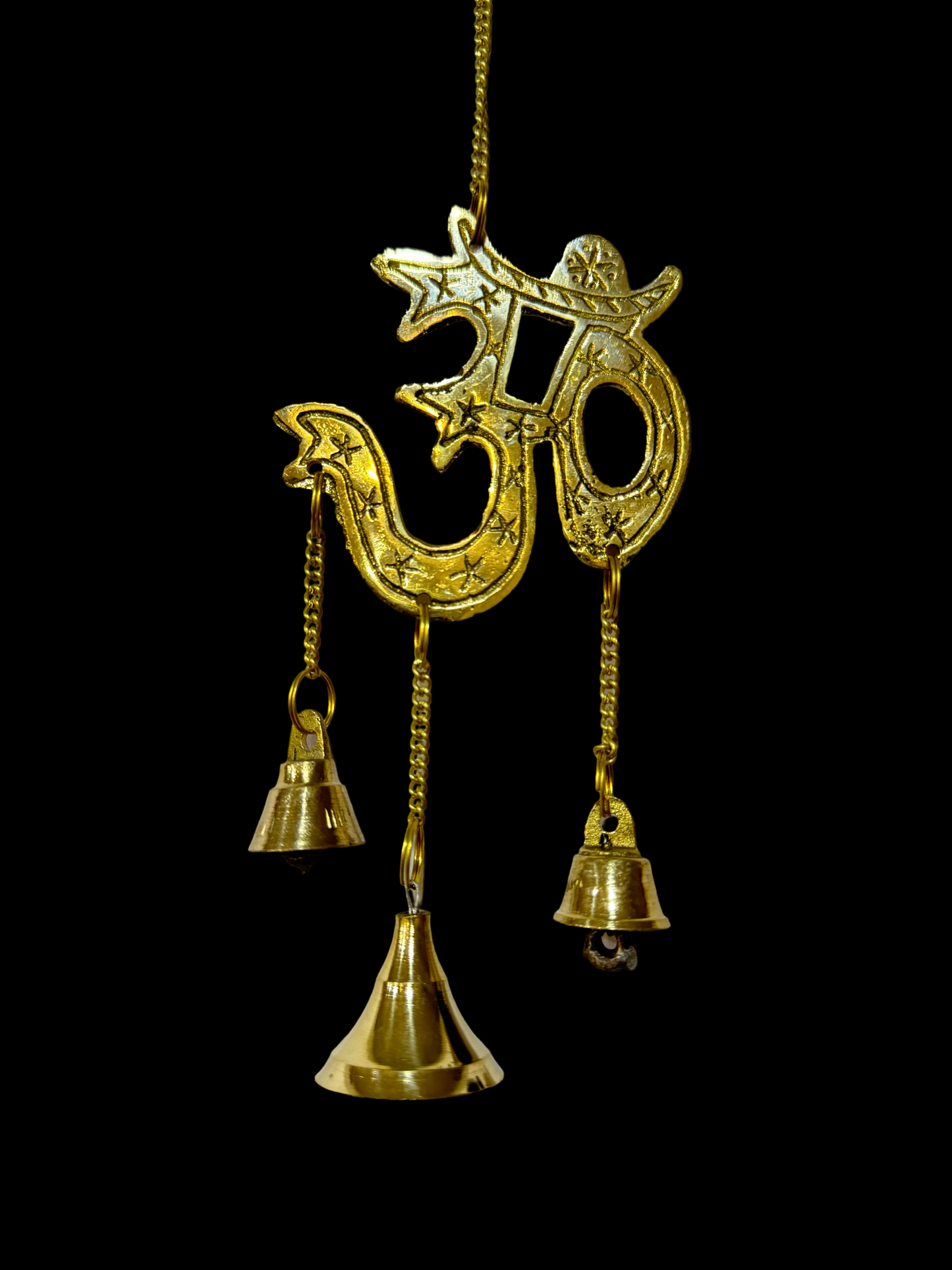 Brassaura™ Brass Om Wall Hanging – Height 10 Inches & Weight 80 Grams | Spiritual Home Décor