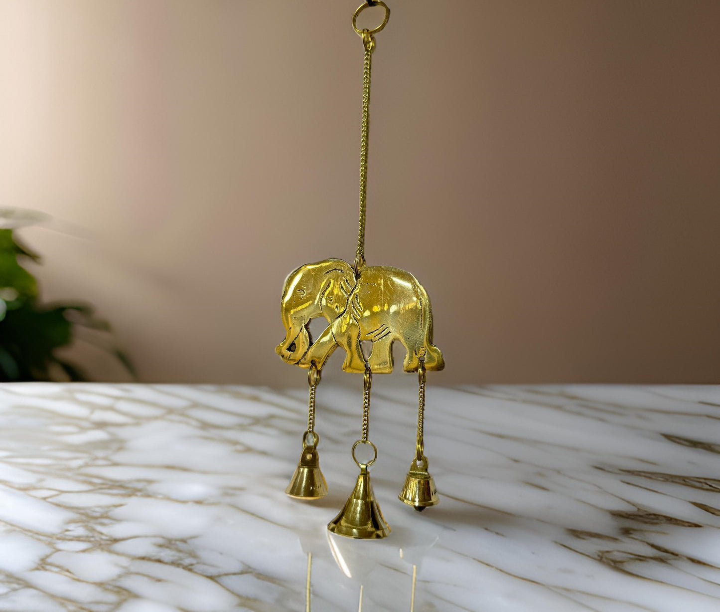 Brass Elephant Wall Hanging Weight 80 Gram Height 25 cm