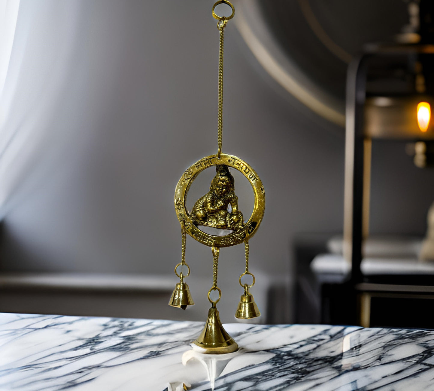 Brass Laddu Gopal Wall Hanging Weight 80 Gram Height 25 cm