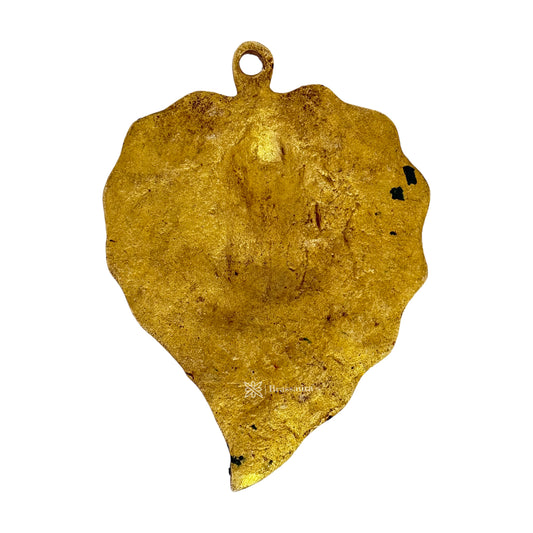 Brassaura™ Brass Gem Stone Pipal Ganesha Wall Hanging Statue For Home-Decor Weight 1 Kgs