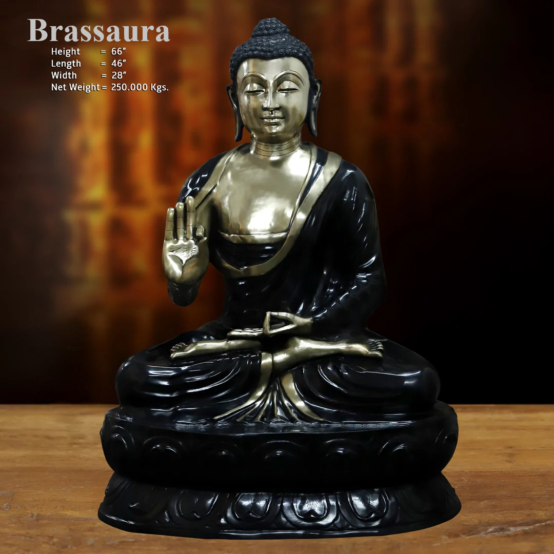 Brass Buddha For Home And Décor Weight 250 kg Height 66 Inch