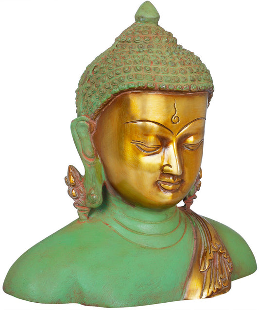 Brassaura™ Brass Vitarka Statue Multicolor Sculpture Idol for Home Decor