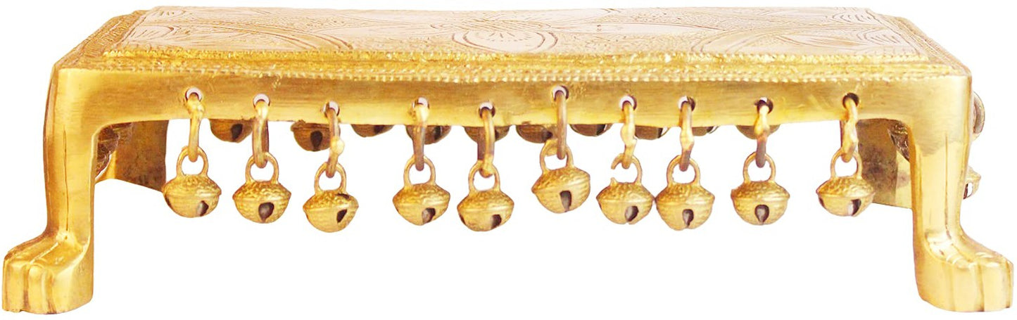 Brass Chowki Statue For Home Decor Weight 3.2 Kg And Height 8 Cm