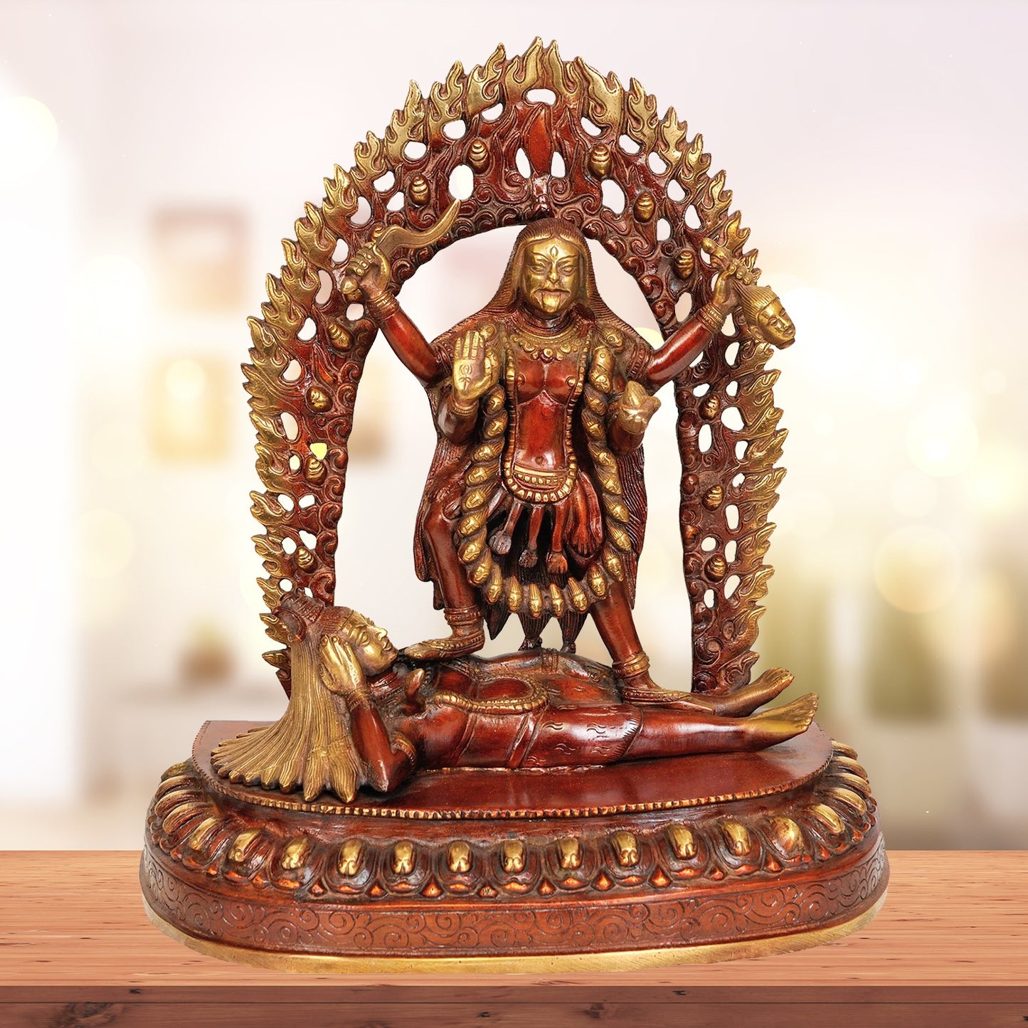 Brass Big Kali Mata Murti for Home and Decor Height 40 cm Weight 6 Kg
