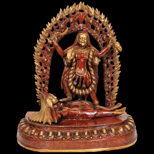 Brass Big Kali Mata Murti for Home and Decor Height 40 cm Weight 6 Kg