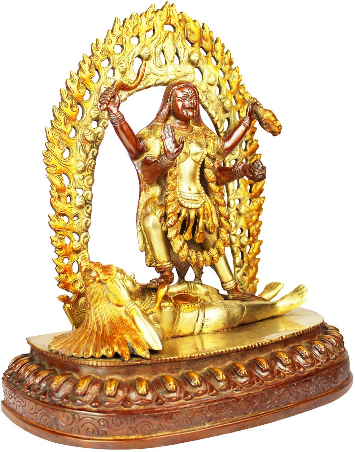 Brass Kali Mata Murti for Home and Decor Height 40 cm Weight 6 Kg