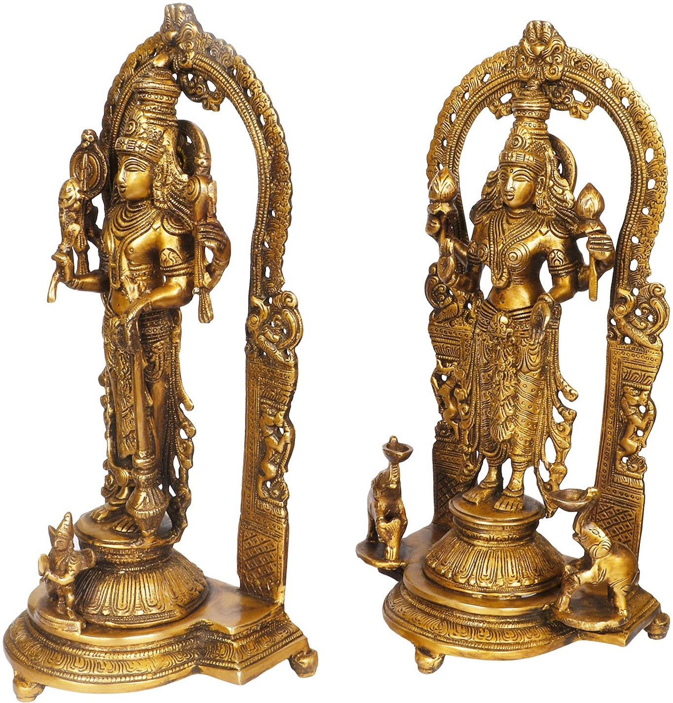 Brass Laxmi Narayana Statue Home Decor Showpiece Brass 12 Kg Height 40 cm