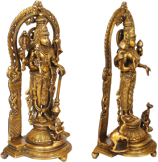 Brass Laxmi Narayana Statue Home Decor Showpiece Brass 12 Kg Height 40 cm