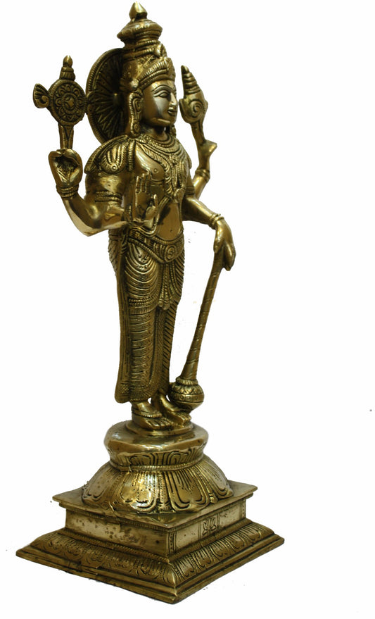 Brass Vishnu Murti for Home and Decor Height 43 cm Weight 5.7 Kg