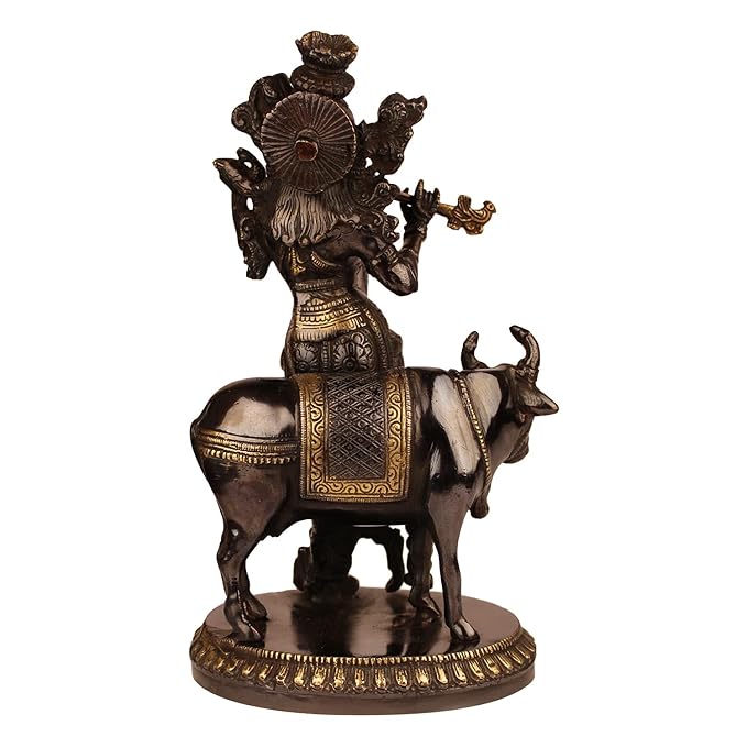 Brass Krishna Murti for Home and Decor Height 30 cm Weight 3 Kg