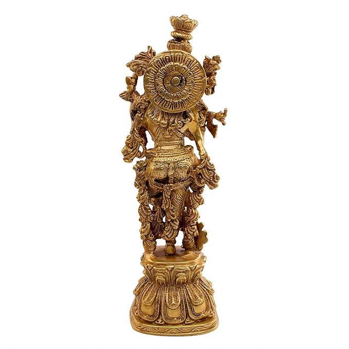 Brass Krishna Murti for Home and Decor Living Room Height 36 cm Weight 2.9 Kg