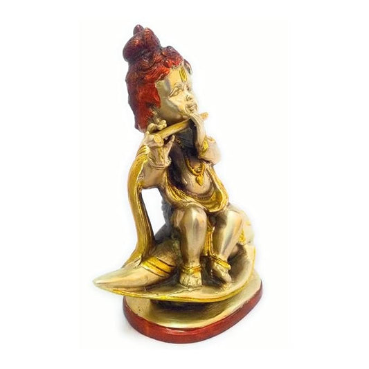 Brass Krishna Murti for Home and Decor Living Room Height 23 cm Weight 1.8 Kg