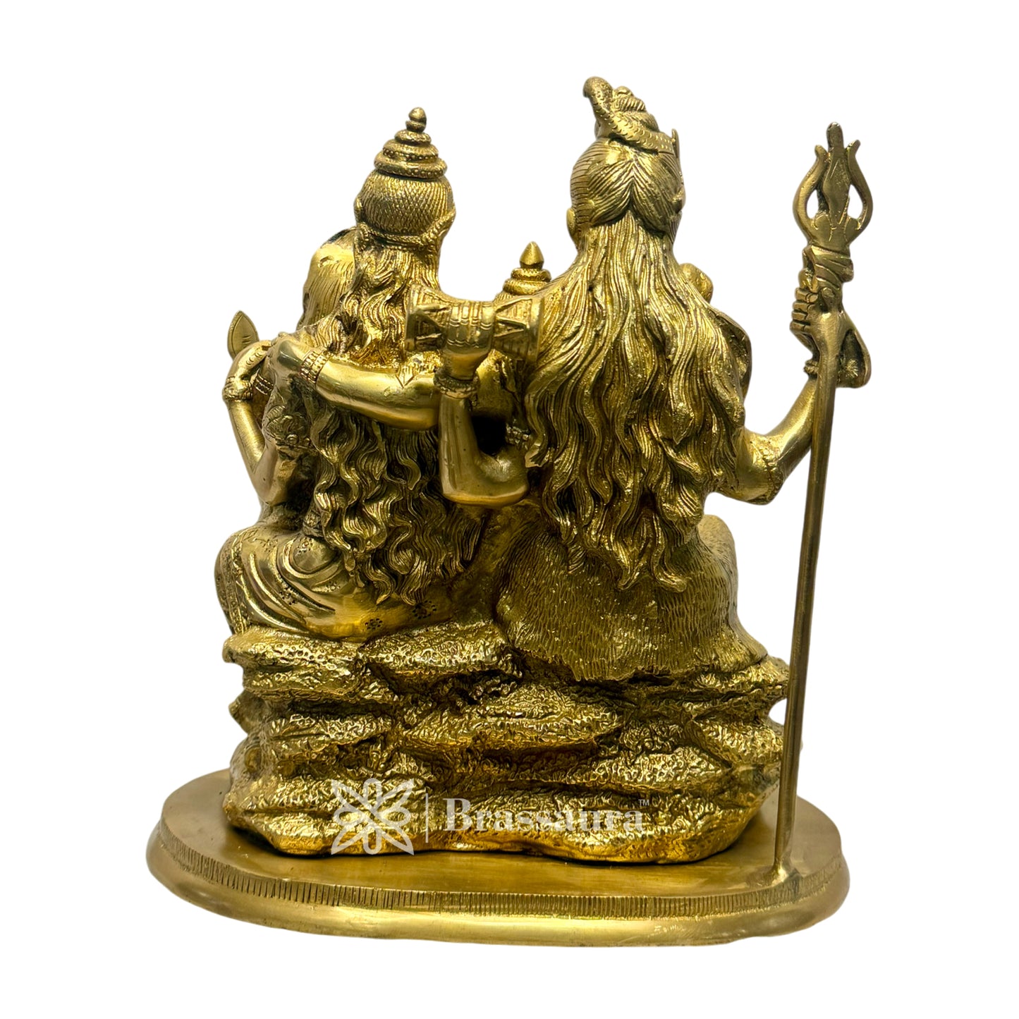 Brass Golden Shiva Parivar Murti for Home and Decor Height 30 cm Weight 9.15 Kg