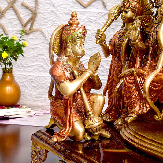 Brassaura® Brass Ram Darbar Idol | Height 23 Inches