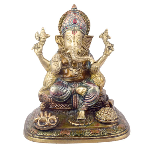 Brassaura® Brass Sacred Ganesh Idol | Height 9.1 Inches