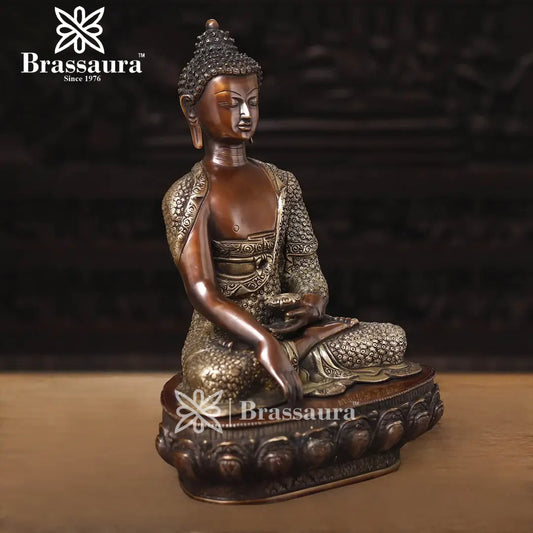 Brass Buddha For Home And Décor Weight 11.130 kg Height 17 Inch
