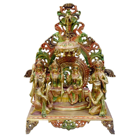 Brassaura® Brass Shree Ram Darbar Murti | Height 23 Inches