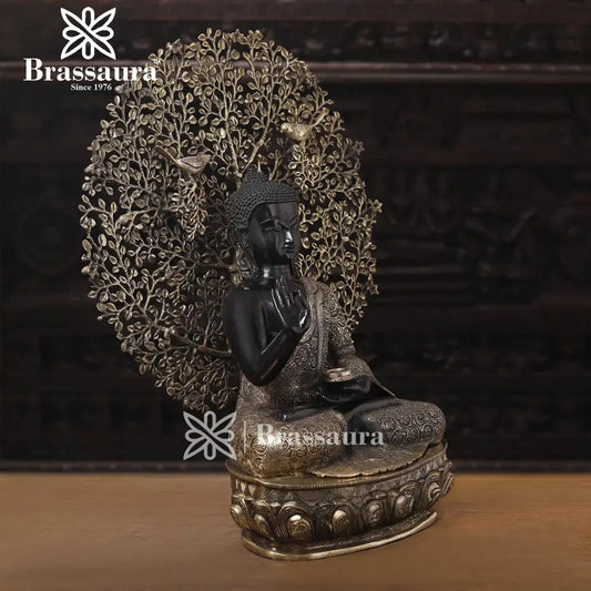Brass Buddha For Home And Décor Weight 29.630 kg Height 29 Inch