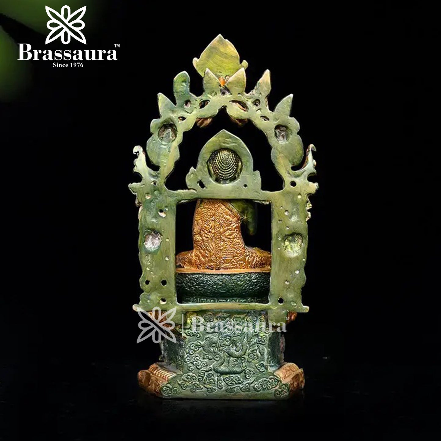 Brass Buddha For Home And Décor Weight 5.8 kg Height 15.8 Inch