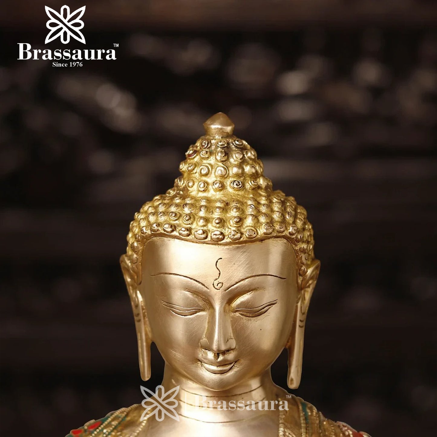 Brass Buddha For Home And Décor And Gift Items Weight 18.84 kg Height 20.5 Inch