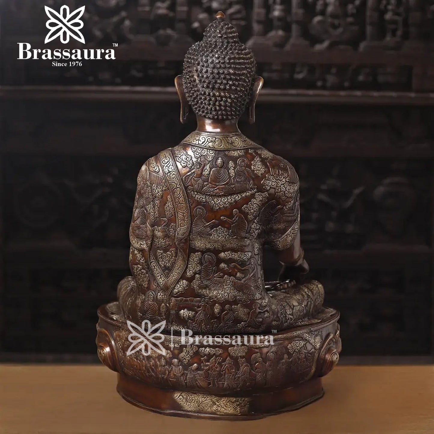 Brass Buddha For Home And Décor Weight 52 kg Height 34 Inch
