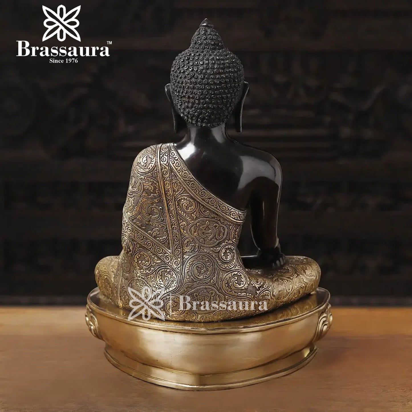 Brass Buddha For Home Décor And Gift Items Weight 23.710 Kg And Height 22 Inch