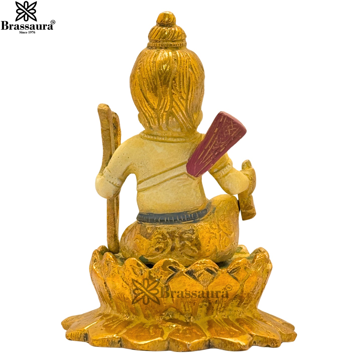 Brass Multi Colored White & Gold Patina Finish Ram Lalla Weight 1.2 Kg & Height 5 Inch