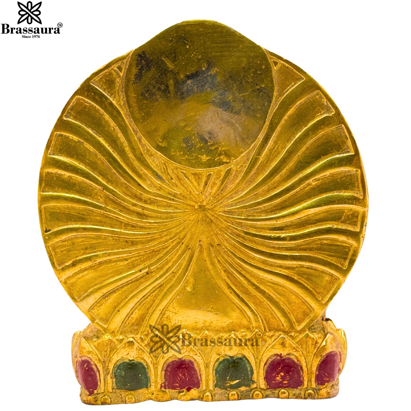 Brass Multi Colored White & Gold Patina Finish Tara Weight 1.7 Kg & Height 5.8 Inch