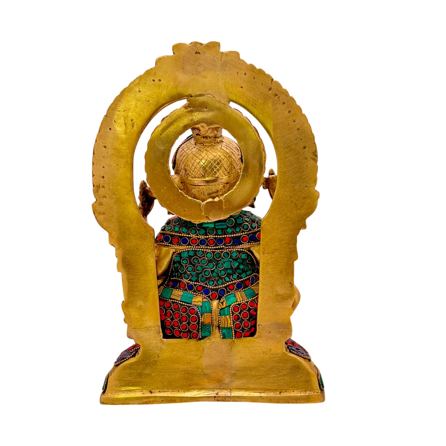 Brass Ring Ganesha Statue For Home Decor Weight 5.6 Kg And Height 33 Cm