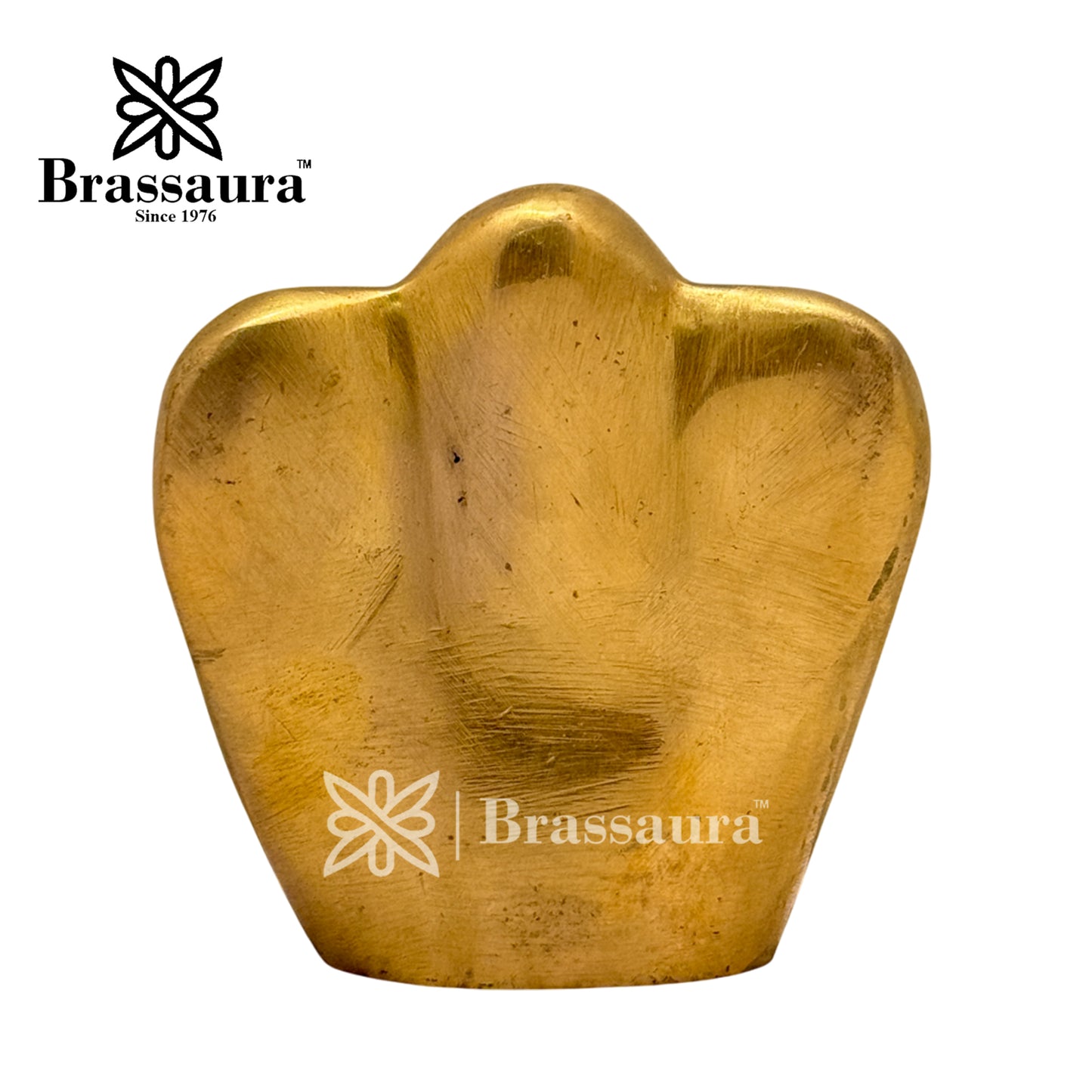 Brassaura™ Brass Modern Ganesha Idol for Home and Decor | Weight 0.6 Kgs | Height 3.54 Inches