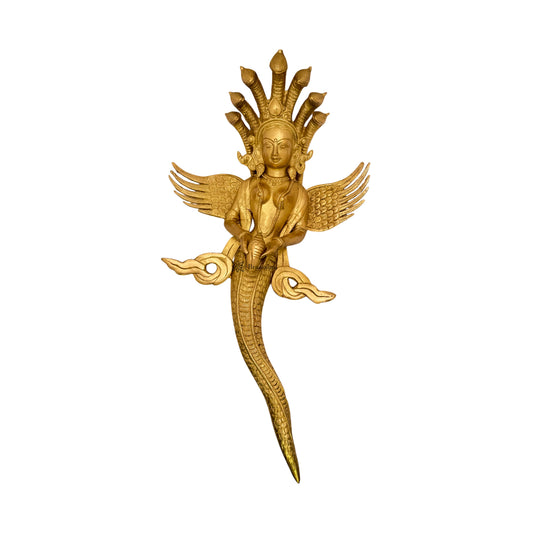 Brass Naag Kaniya for Home and Decor Weight .34 Kg Height 53 cm