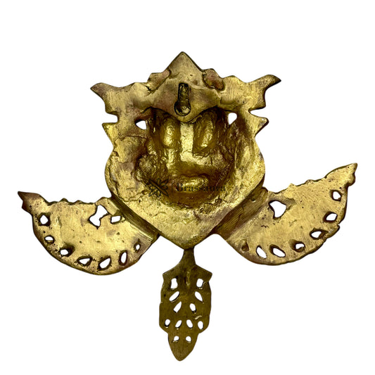 Brassaura™ Handcrafted Brass Nazar Raksha Kawach Wall Hanging – Height 12 Inches & Weight 1.5 Kgs | Sacred Wall Décor