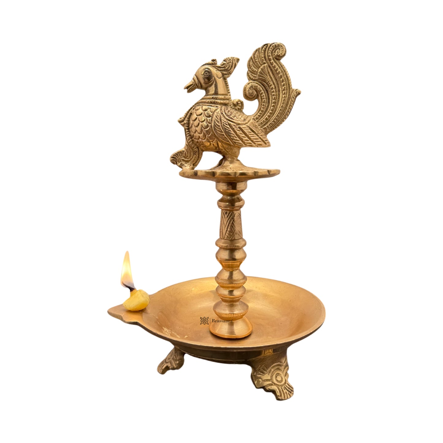 Brass Big Deepak for Home and Decor Weight 1.5 Kg Height 26 cm