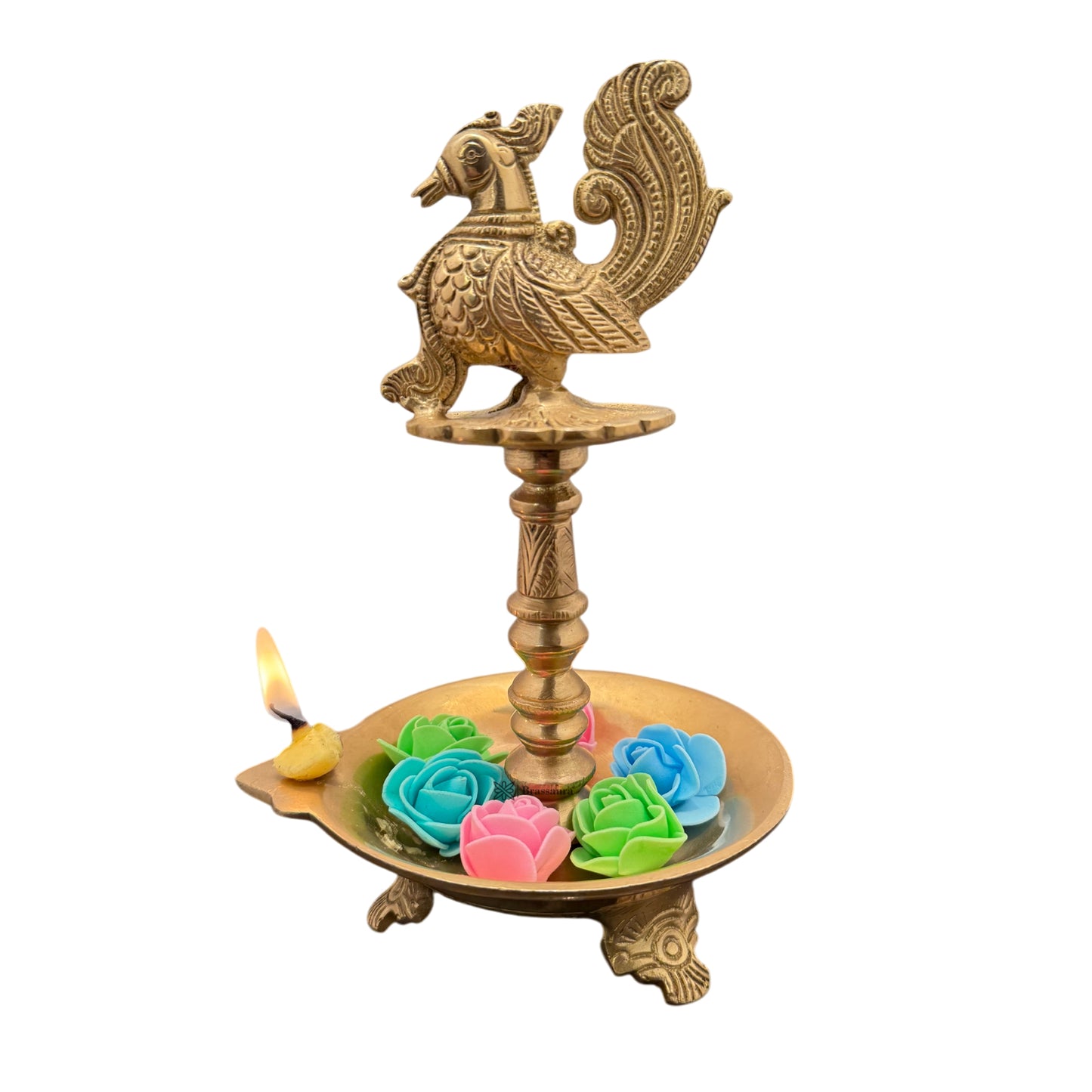 Brass Big Deepak for Home and Decor Weight 1.5 Kg Height 26 cm