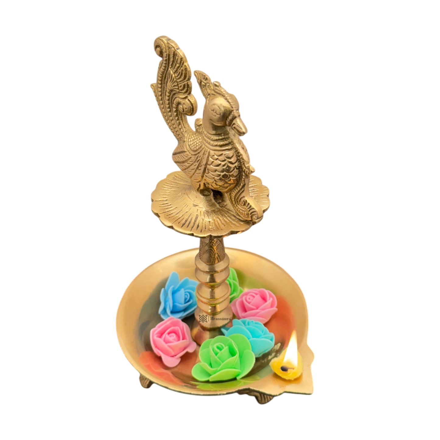 Brass Big Deepak for Home and Decor Weight 1.5 Kg Height 26 cm