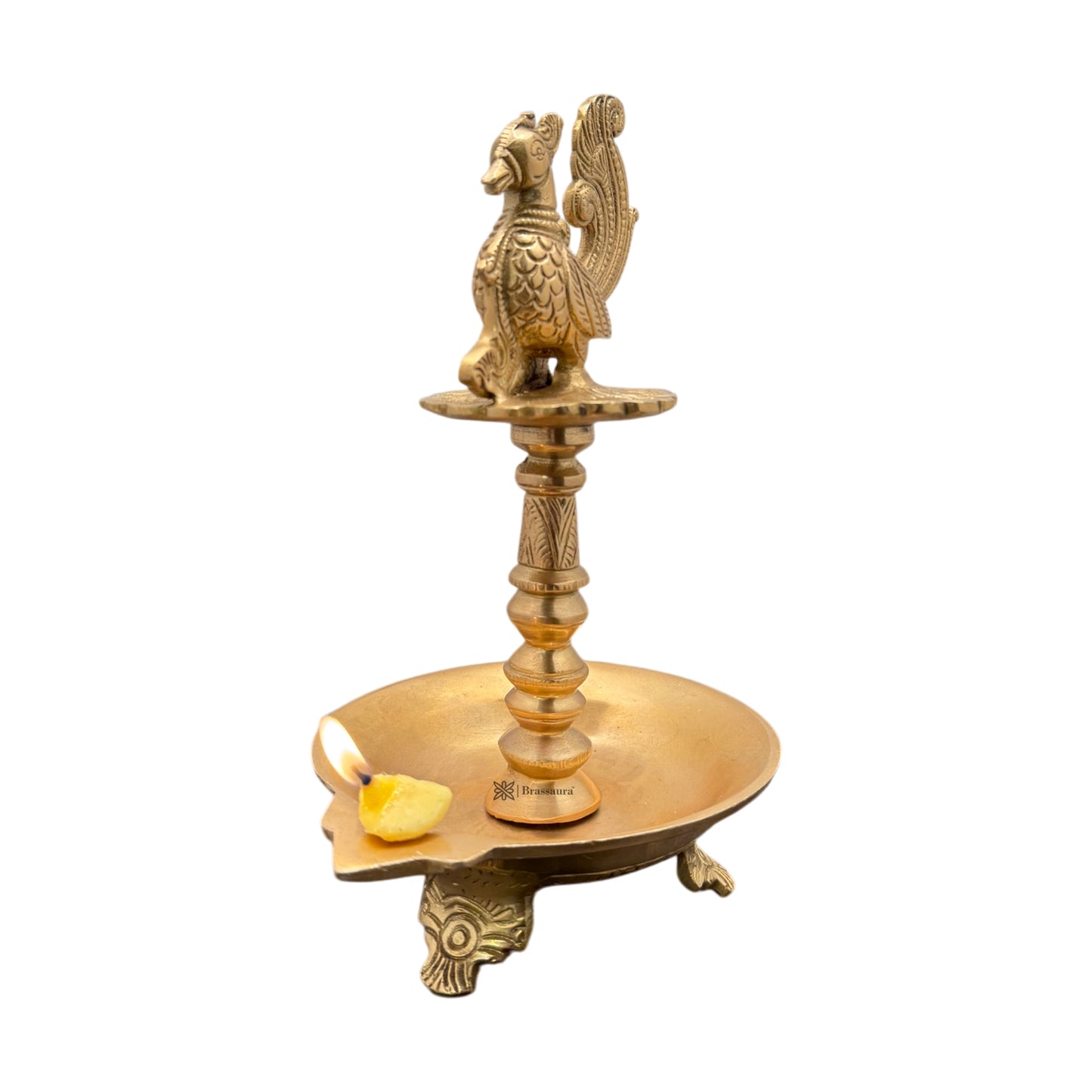 Brass Big Deepak for Home and Decor Weight 1.5 Kg Height 26 cm