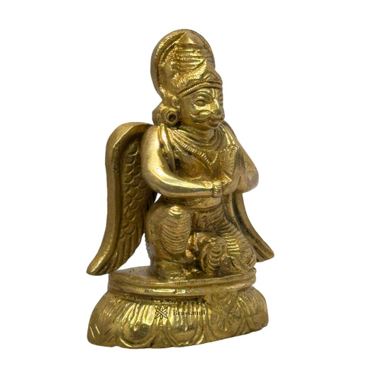 Brassaura™ Brass Garuda Idol – Height 4.8 Inches & Weight 0.35 Kgs | Vedic Home Altar Décor