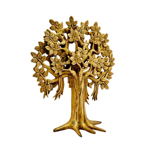 Brassaura™ Brass Tree – Height 10.4 Inches & Weight 1.3 Kgs | Artistic Handcrafted Décor Piece for Home & Office Spaces