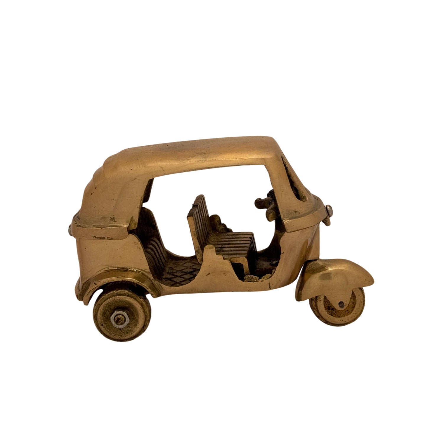 Brass Gold Tuk Tuk Rickshaw for Home and Decor Weight .5 Kg Height 11 cm